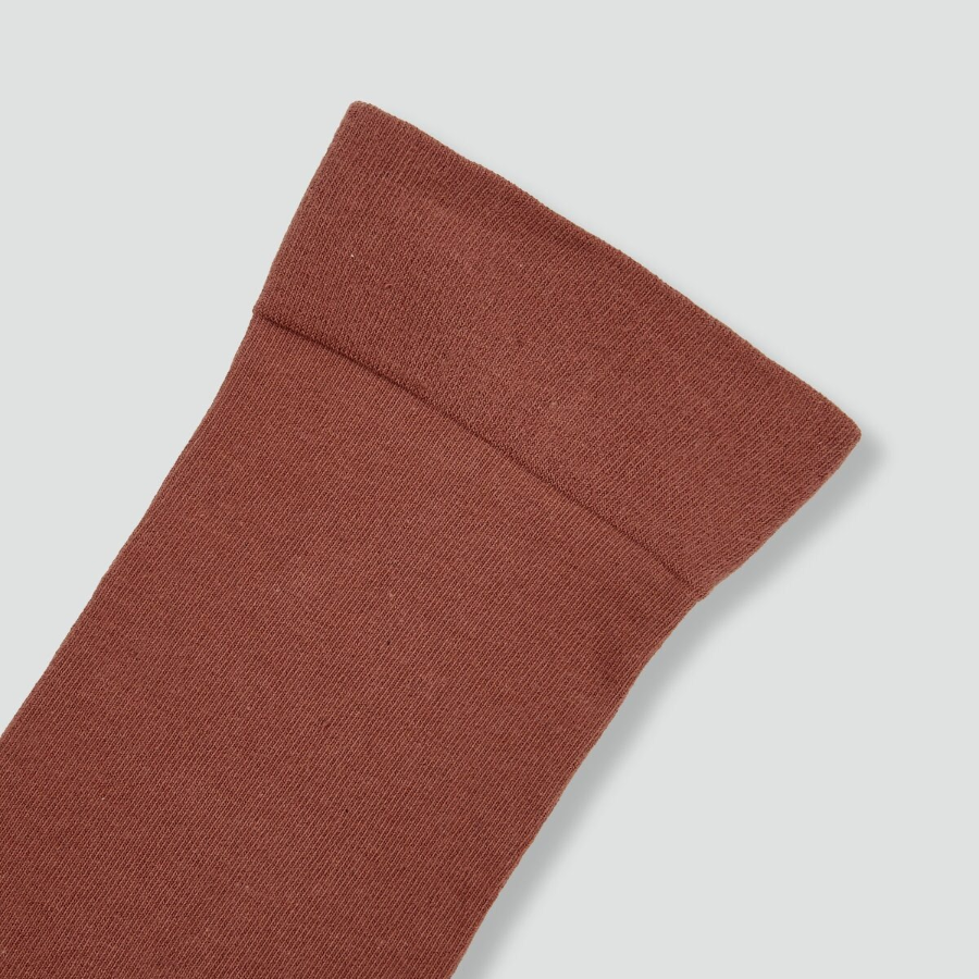JAJU Cotton Non-Binding Long Socks – Brick