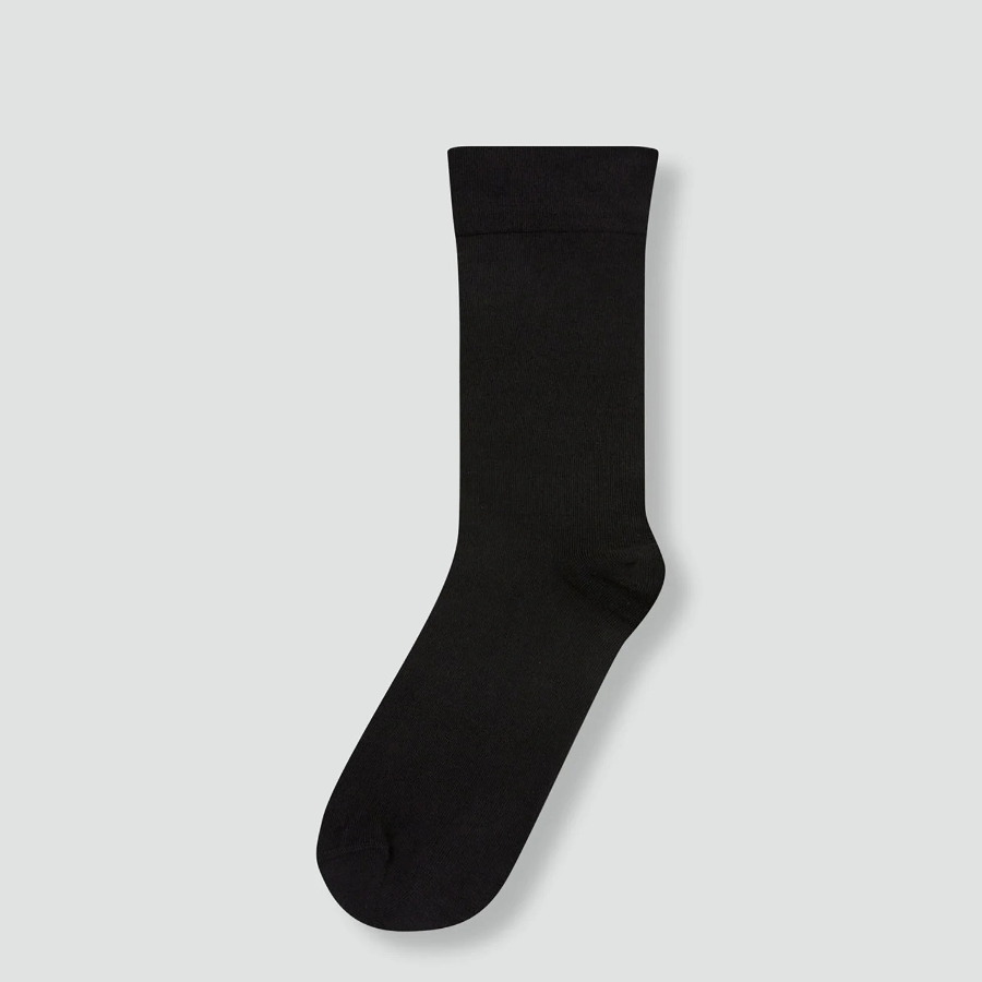 JAJU Cotton Non-Binding Long Socks – Black