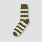 JAJU Cotton Stripe Long Socks – Khaki