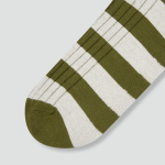 JAJU Cotton Stripe Long Socks – Khaki