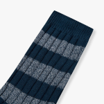 JAJU Thick Cotton Stripe Socks – Navy