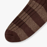 JAJU Thick Cotton Stripe Socks – Brown