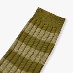 JAJU Thick Cotton Stripe Socks – Olive