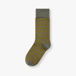 JAJU Wool Blended Pattern Socks – Dark Khaki