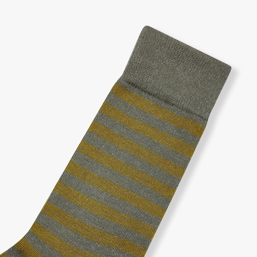 JAJU Wool Blended Pattern Socks – Dark Khaki