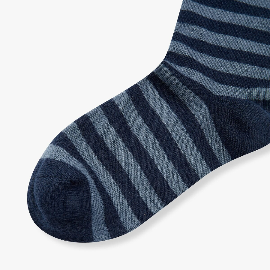 JAJU Wool Blended Pattern Socks – Dark Blue