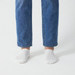 JAJU Half-Pile Sneaker Socks – White