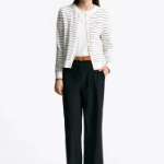 TOMMY HILFIGER [Official Headquarters] Striped Crew Neck Cardigan