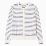 TOMMY HILFIGER [Official Headquarters] Striped Crew Neck Cardigan