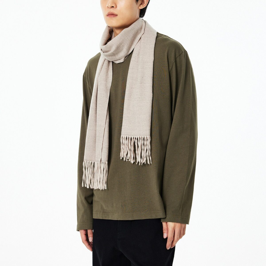 JAJU Unisex Muffler – Melange Beige