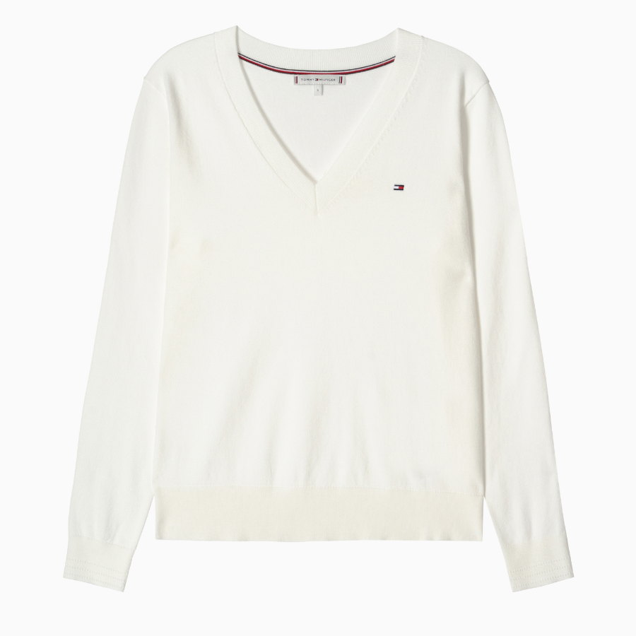 TOMMY HILFIGER [Official Headquarters] Stitch V-Neck Sweater