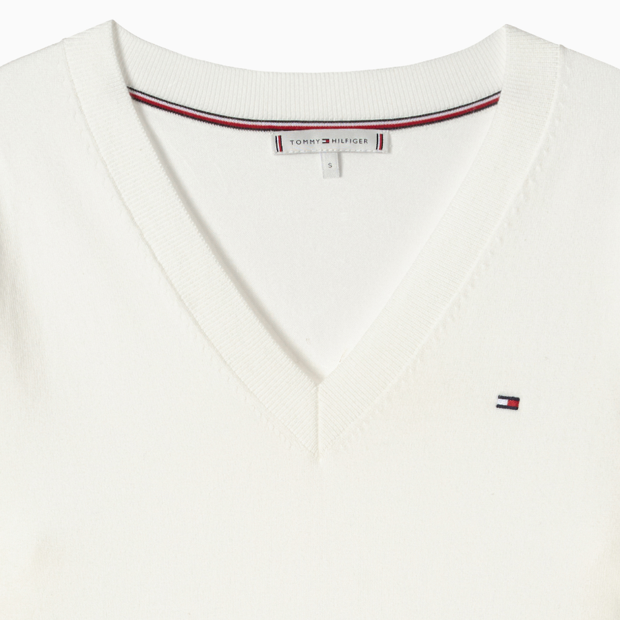 TOMMY HILFIGER [Official Headquarters] Stitch V-Neck Sweater