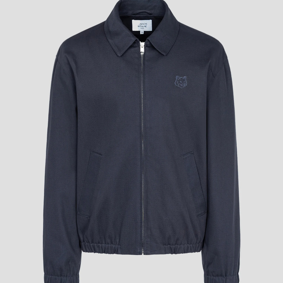 Maison Kitsune Men Elasticated Zipped Blouson - Fig