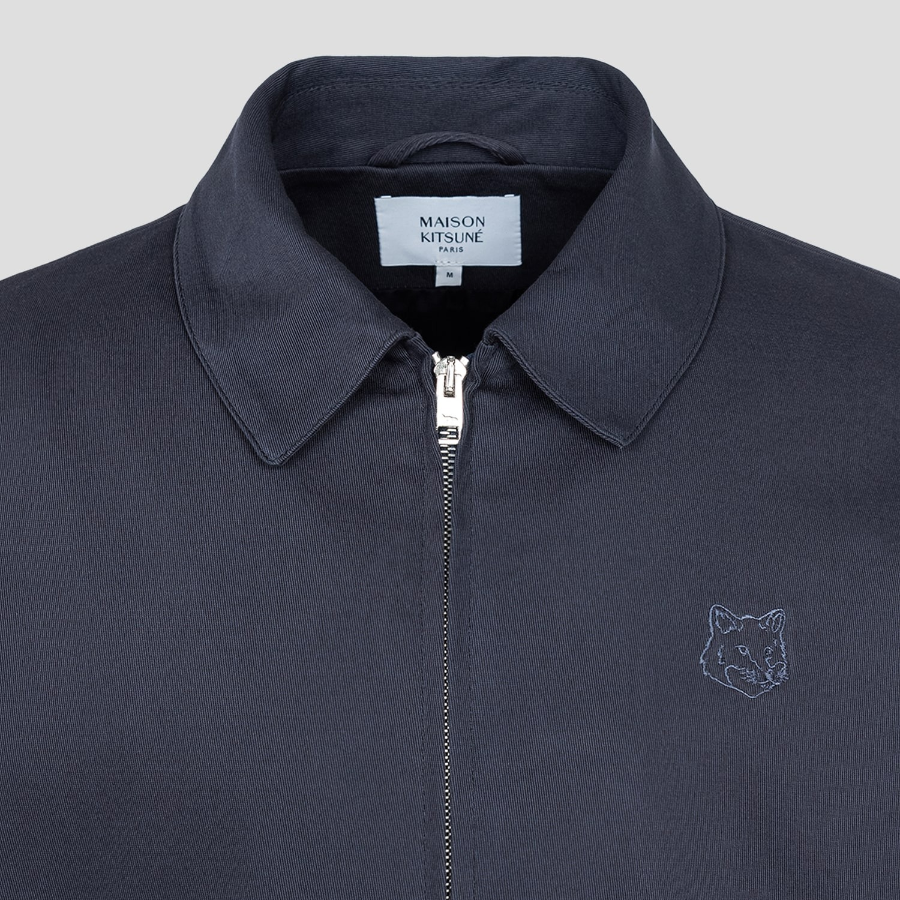 Maison Kitsune Men Elasticated Zipped Blouson - Fig