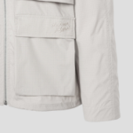 Maison Kitsune Men Hooded Zipped Windbreaker - Truffle