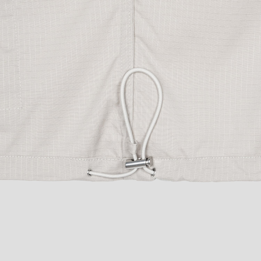 Maison Kitsune Men Hooded Zipped Windbreaker - Truffle