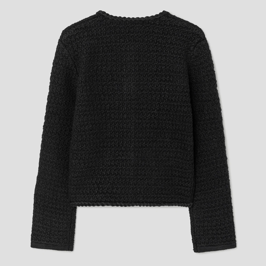 8 seconds Tweed Knit Jacket — Black