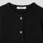 8 seconds Tweed Knit Jacket — Black