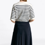 TOMMY HILFIGER [Official Headquarters] Striped Open Collar Sweater