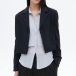 8 seconds Tailored Short Jacket — Navy