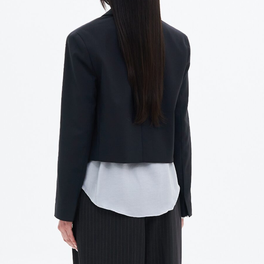 8 seconds Tailored Short Jacket — Navy