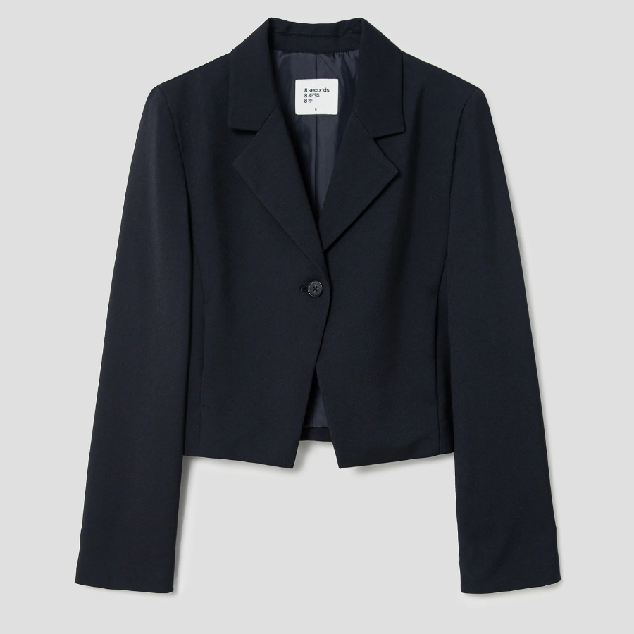 8 seconds Tailored Short Jacket — Navy