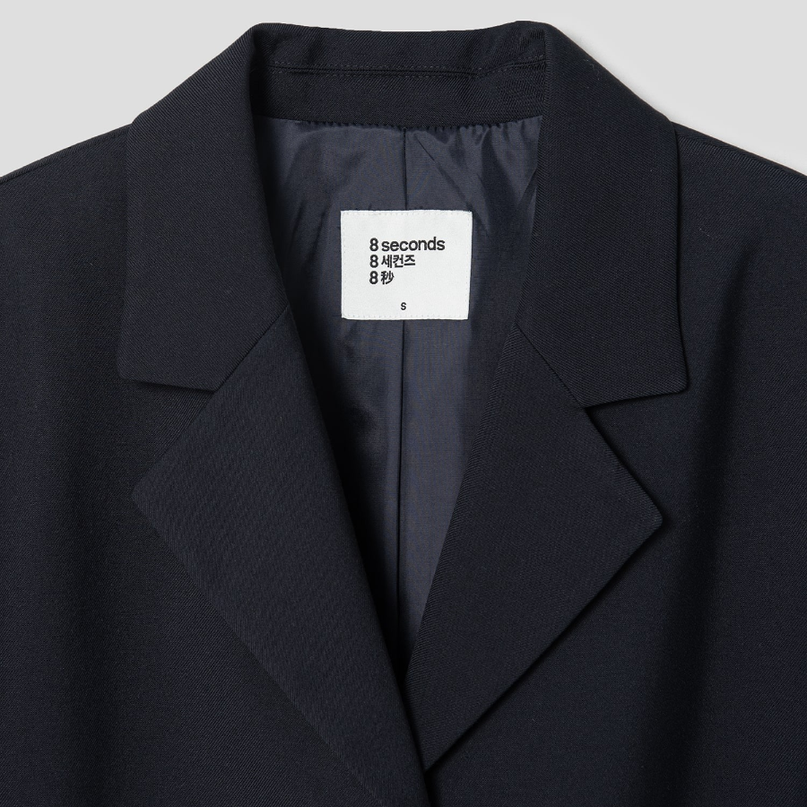 8 seconds Tailored Short Jacket — Navy