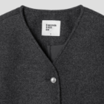 8 seconds Wool Twill Padded Lined Short Jacket — Ash