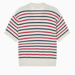 TOMMY HILFIGER [Official Headquarters] Striped Open Collar Sweater