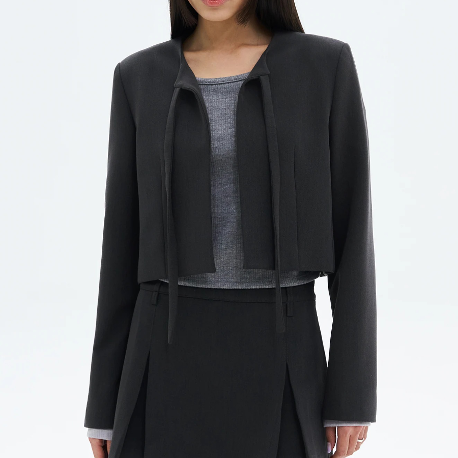 8 seconds String Long Sleeve Jacket — Ash