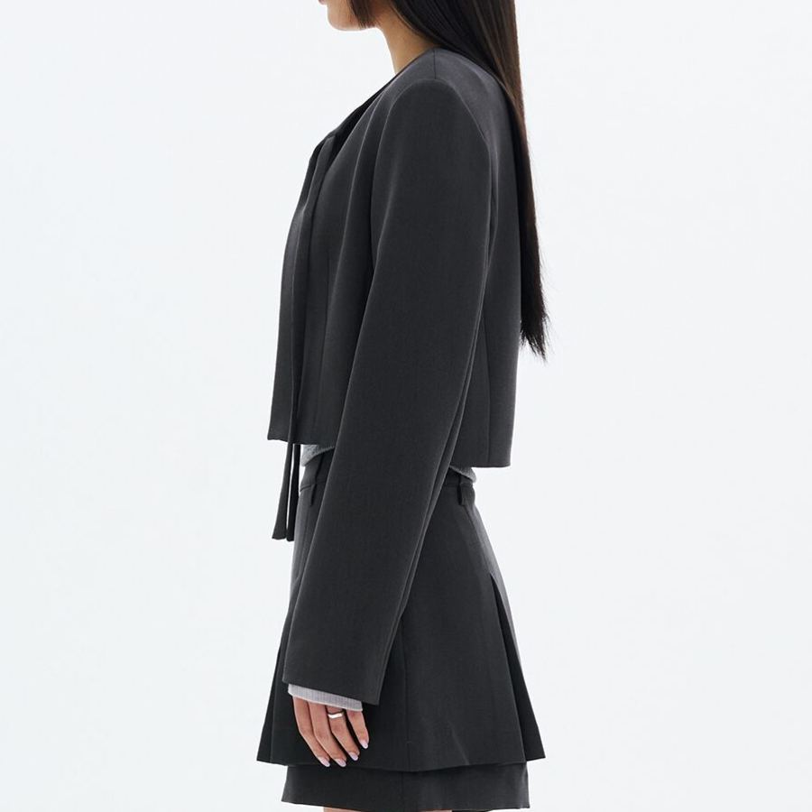 8 seconds String Long Sleeve Jacket — Ash