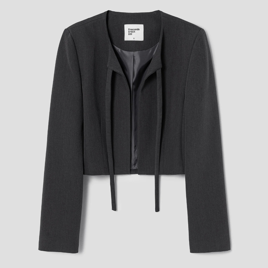 8 seconds String Long Sleeve Jacket — Ash