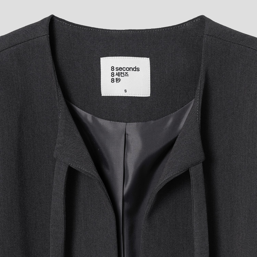 8 seconds String Long Sleeve Jacket — Ash