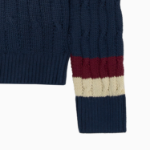TOMMY HILFIGER [Official Headquarters] Varsity Cable V-Neck Sweater