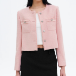 8 seconds Color Tweed Short Jacket — Pink