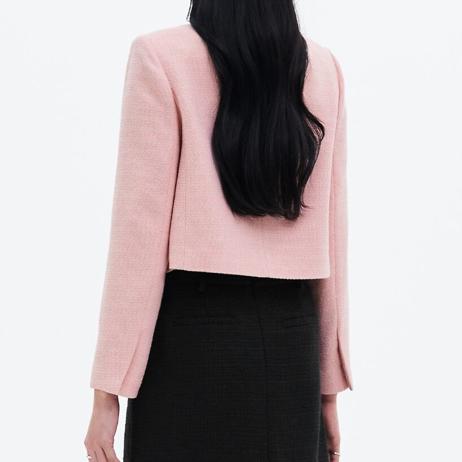 8 seconds Color Tweed Short Jacket — Pink