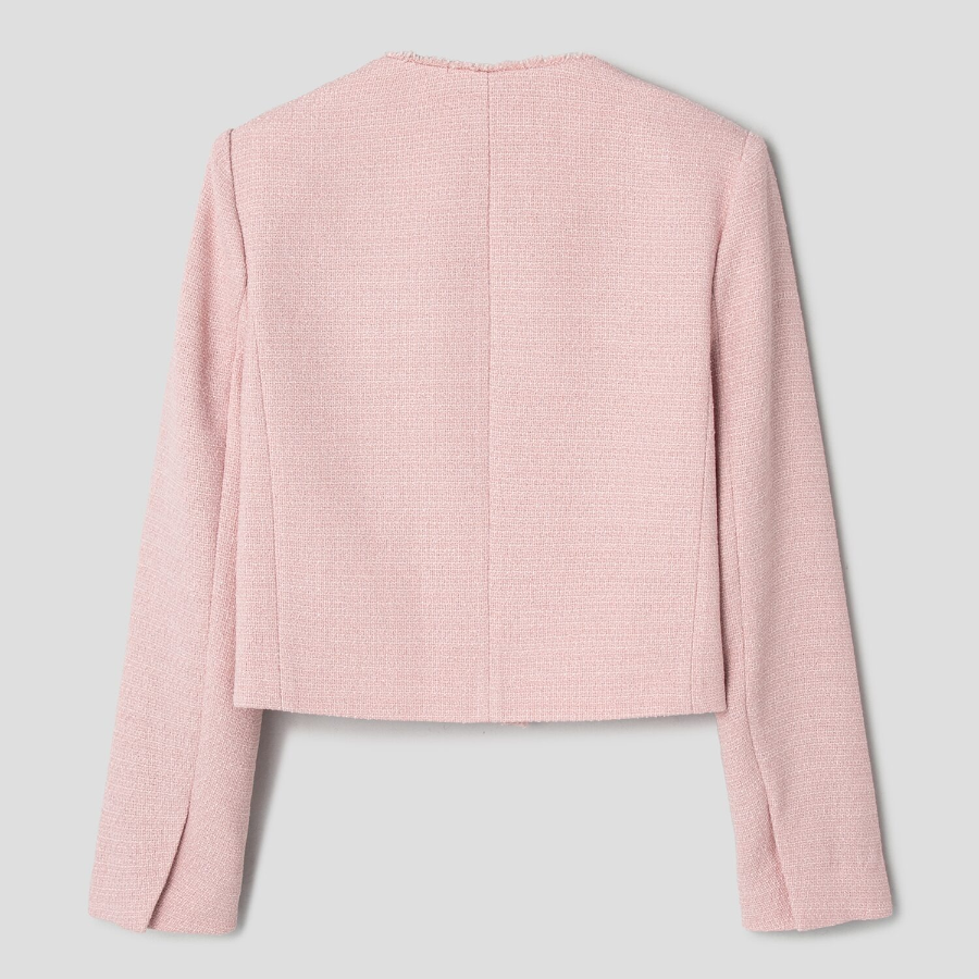 8 seconds Color Tweed Short Jacket — Pink