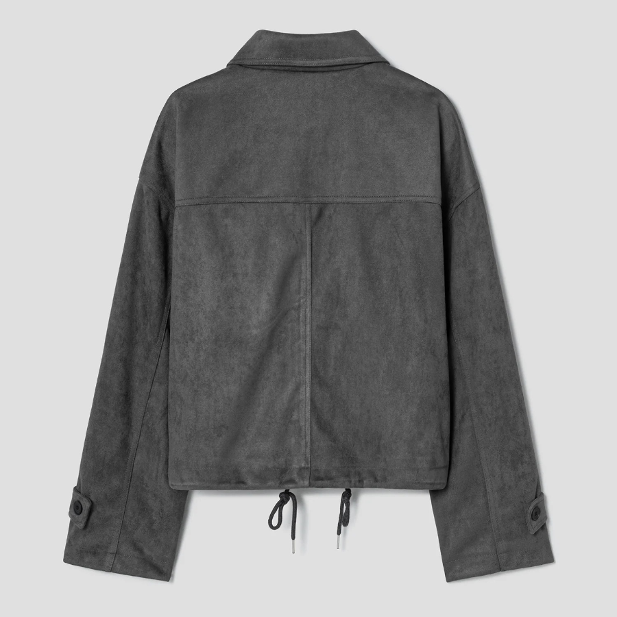 8 seconds Suede Collar Jacket — Grey