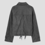 8 seconds Suede Collar Jacket — Grey