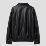 8 seconds Oversized Blouson Leather Outer — Black