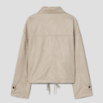 8 seconds Suede Collar Jacket — Beige