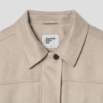 8 seconds Suede Collar Jacket — Beige