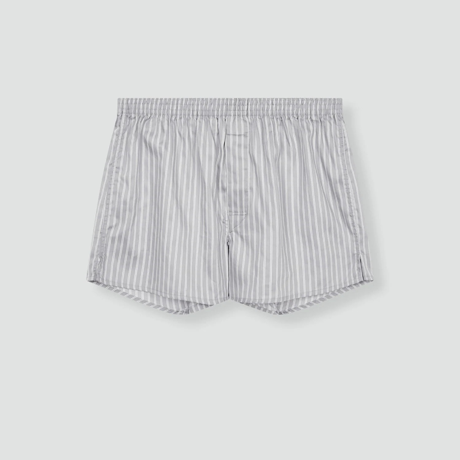 JAJU 80s Cotton Trunk Briefs – Light Grey