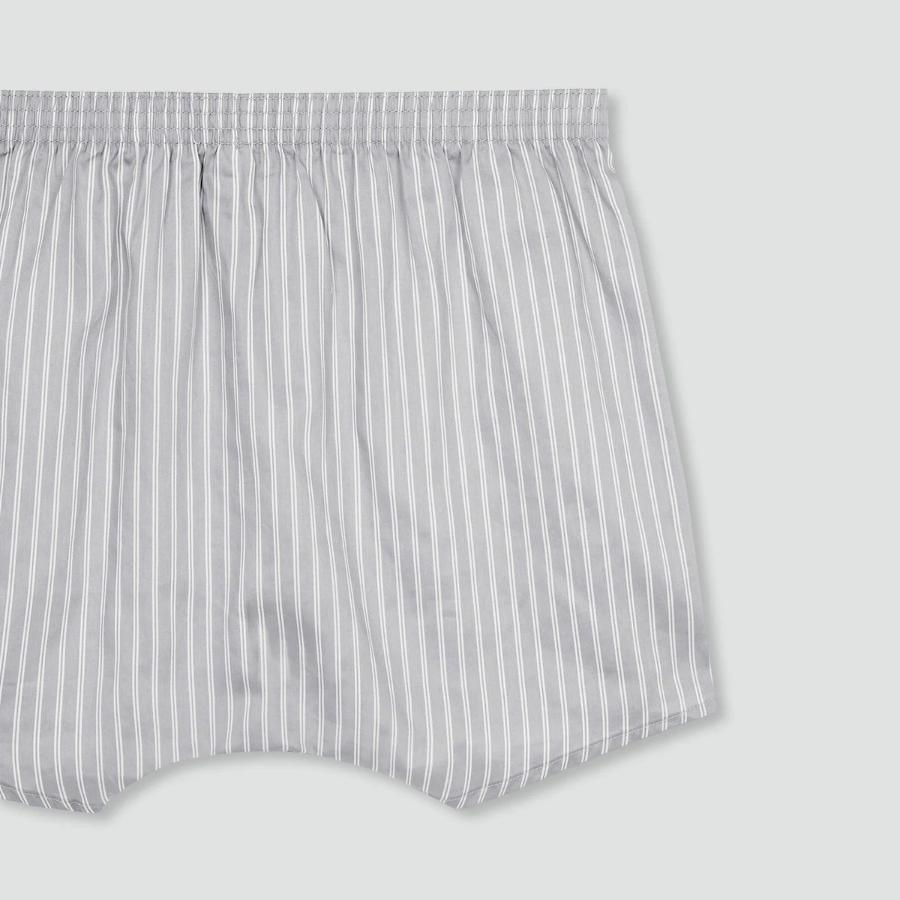 JAJU 80s Cotton Trunk Briefs – Light Grey