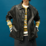 8 seconds Faux Leather Oversized Blouson — Dark Brown