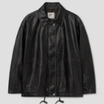 8 seconds Faux Leather Oversized Blouson — Dark Brown