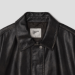 8 seconds Faux Leather Oversized Blouson — Dark Brown