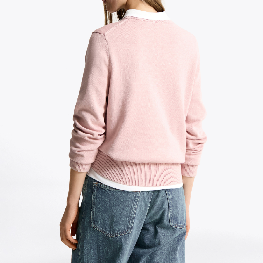 TOMMY HILFIGER [Official Headquarters] Logo Crew Neck Sweater