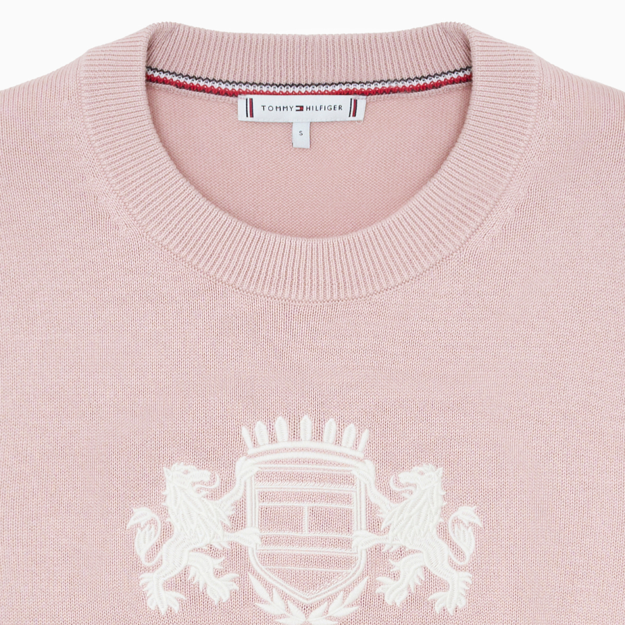 TOMMY HILFIGER [Official Headquarters] Logo Crew Neck Sweater