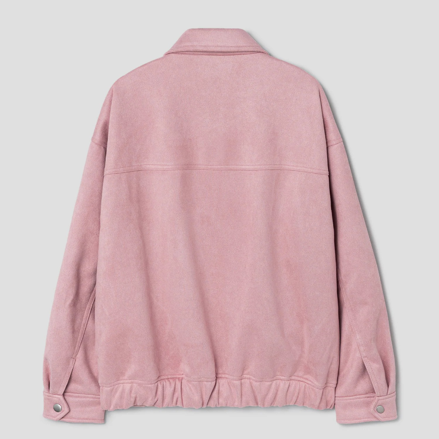 8 seconds Suede Oversized Blouson — Pink